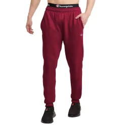 Men's Champion® Fleece Powerblend Jogger Pants -Workout Clothes Sales Store 2491741 Cranberry Tart