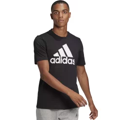 Men's adidas Classic Badge of Sport Tee -Workout Clothes Sales Store 2592871 Black
