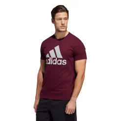 Men's adidas Classic Badge of Sport Tee -Workout Clothes Sales Store 2592871 Maroon