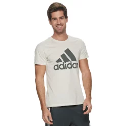 Men's adidas Classic Badge of Sport Tee -Workout Clothes Sales Store 2592871 Raw White