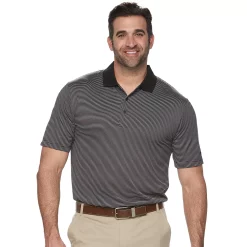 Big & Tall Grand Slam Off Course Regular-Fit Striped Performance Golf Polo -Workout Clothes Sales Store 3114981 Caviar