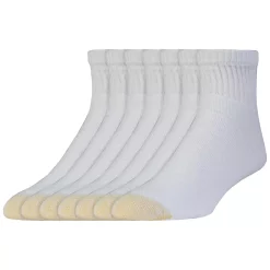 Extended Size GOLDTOE® 6-pack + 2 Bonus Cushioned Quarter Socks