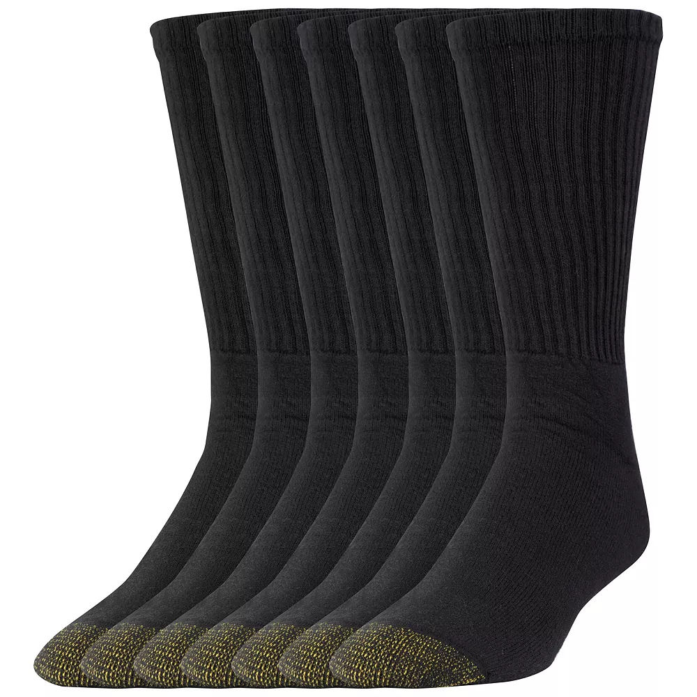 Extended Size GOLDTOE® 6-pack + 2 Bonus Cushioned Crew Socks 3 Extended Size GOLDTOE® 6-pack + 2 Bonus Cushioned Crew Socks