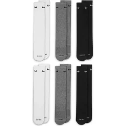 Men's Nike 6-pack Everyday Plus Cushion Crew Training Socks -Workout Clothes Sales Store 3570386 ALT