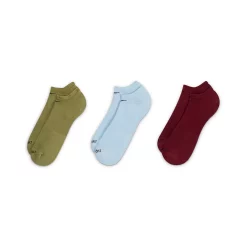 Men's Nike 3-pack Everyday Plus Cushion No-Show Training Socks -Workout Clothes Sales Store 3571169 Green Light Blue Beetr