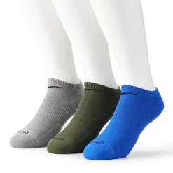Men's Nike 3-pack Everyday Plus Cushion No-Show Training Socks -Workout Clothes Sales Store 3571169 Royal Khaki Carbon