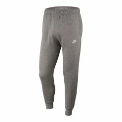 Men's Nike Sportswear Club Fleece Joggers -Workout Clothes Sales Store 3583242 Charcoal Heather White