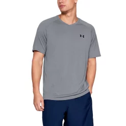 Men's Under Armour Tech 2.0 V-Neck Tee -Workout Clothes Sales Store 3590811 Steel
