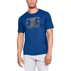 Men's Under Armour Boxed Sportstyle Tee -Workout Clothes Sales Store 3591775 Royal Graphite