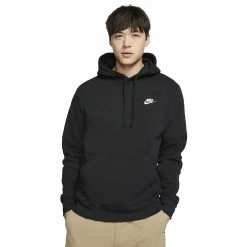 Big & Tall Nike Sportswear Club Fleece Pullover Hoodie -Workout Clothes Sales Store 3603355 Black