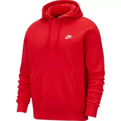 Big & Tall Nike Sportswear Club Fleece Pullover Hoodie -Workout Clothes Sales Store 3603355 University Red