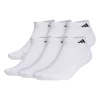 Men's adidas 6-pack Athletic Cushioned Low-Cut Socks -Workout Clothes Sales Store 3607799 White