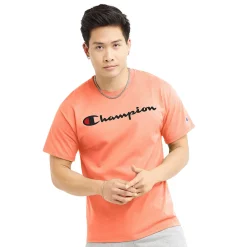 Men's Champion® Graphic Tee -Workout Clothes Sales Store 3614715 Laser Orange Pe Hthr