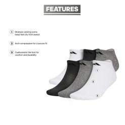 Men's adidas 6-pack Athletic Cushioned No-Show Socks -Workout Clothes Sales Store 3626334 ALT