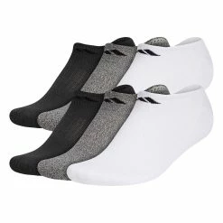 Men's adidas 6-pack Athletic Cushioned No-Show Socks -Workout Clothes Sales Store 3626334 White Beige Gray