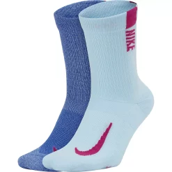 Men's Nike 2-pack Multiplier Crew Socks -Workout Clothes Sales Store 3631580 Astronomy Blue