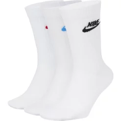 Men's Nike Everyday Essential Crew Socks -Workout Clothes Sales Store 3631965 White Multi