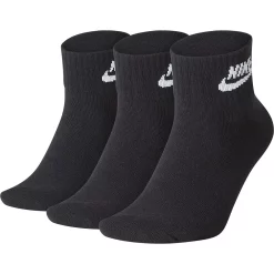 Men's Nike 3-Pack Everyday Essential Ankle Socks -Workout Clothes Sales Store 3632023 ALT