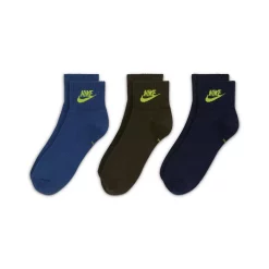 Men's Nike 3-Pack Everyday Essential Ankle Socks -Workout Clothes Sales Store 3632023 Blue