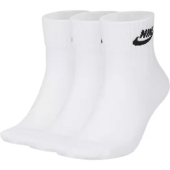 Men's Nike 3-Pack Everyday Essential Ankle Socks -Workout Clothes Sales Store 3632023 White