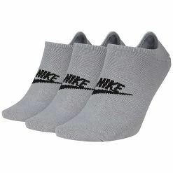 Men's Nike 3-Pack Everyday Essential No-Show Socks -Workout Clothes Sales Store 3632024 Gunsmoke
