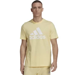Big & Tall adidas Logo Tee -Workout Clothes Sales Store 3652880 Almost Yellow