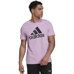 Big & Tall adidas Logo Tee -Workout Clothes Sales Store 3652880 Bliss Lilac