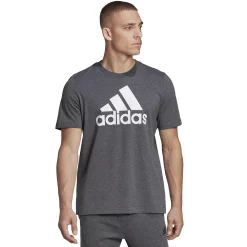 Big & Tall adidas Logo Tee -Workout Clothes Sales Store 3652880 Dark Gray White