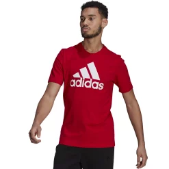 Big & Tall adidas Logo Tee -Workout Clothes Sales Store 3652880 Scarlet