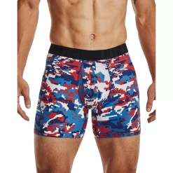 Men's Under Armour UA Tech™ 6-inch Boxerjock® Briefs -Workout Clothes Sales Store 3655372 American Blue Camo