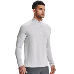 Men's Under Armour Tech 2.0 Half-Zip Top -Workout Clothes Sales Store 3671654 Halo Gray Black