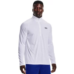 Men's Under Armour Tech 2.0 Half-Zip Top -Workout Clothes Sales Store 3671654 White