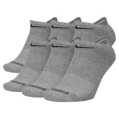Men's Nike 6-pack Everyday Plus Lightweight No-Show Training Socks 10 Men's Nike 6-pack Everyday Plus Lightweight No-Show Training Socks -Workout Clothes Sales Store 3691476 Gray Heather Black