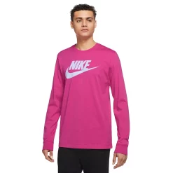 Men's Nike Logo Graphic Tee -Workout Clothes Sales Store 3696983 Active Pink