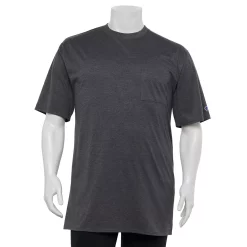 Big & Tall Champion® Solid Crewneck Pocket Tee -Workout Clothes Sales Store 3697399 Charcoal Heather