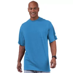 Big & Tall Champion® Solid Crewneck Pocket Tee -Workout Clothes Sales Store 3697399 Columbia Blue