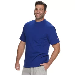 Big & Tall Champion® Solid Crewneck Pocket Tee -Workout Clothes Sales Store 3697399 Royal Blue