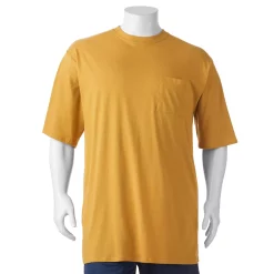 Big & Tall Champion® Solid Crewneck Pocket Tee -Workout Clothes Sales Store 3697399 Timber Gold