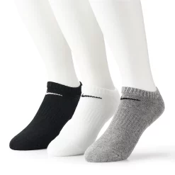 Men's Nike 3-pack Everyday Cushion No-Show Training Socks -Workout Clothes Sales Store 3698240 Grey Multi