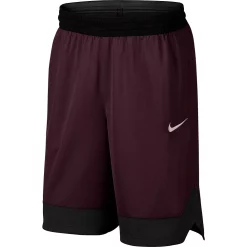 Men's Nike Dri-FIT Icon Basketball Shorts -Workout Clothes Sales Store 3698449 Burgundy Crush Black