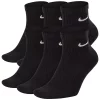 Men's Nike 6-Pack Everyday Cushion Ankle Training Socks -Workout Clothes Sales Store 3710031 Black