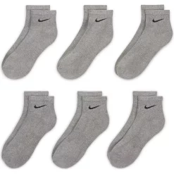 Men's Nike 6-Pack Everyday Cushion Ankle Training Socks 8 Men's Nike 6-Pack Everyday Cushion Ankle Training Socks -Workout Clothes Sales Store 3710031 Carbon Heather Black