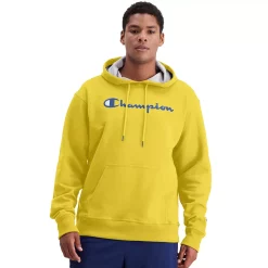 Men's Champion® Powerblend Fleece Graphic Pullover Hoodie -Workout Clothes Sales Store 3718607 Butterscotch Bliss