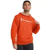 Men's Champion® Powerblend Fleece Graphic Pullover Hoodie -Workout Clothes Sales Store 3718607 Spicy Orange