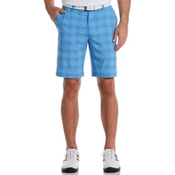 Men's Grand Slam MotionFlow 360 Plaid Golf Shorts -Workout Clothes Sales Store 3740389 Marina