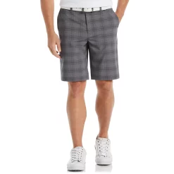 Men's Grand Slam MotionFlow 360 Plaid Golf Shorts -Workout Clothes Sales Store 3740389 Quiet Shade