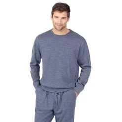 Men's Cuddl Duds® Essentials Pajama Top -Workout Clothes Sales Store 3743028 Blue Denim