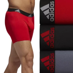 Men's adidas 3-pack Performance Boxer Briefs -Workout Clothes Sales Store 3746727 Red