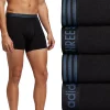 Men's adidas 4-Pack Core Stretch Cotton Boxer Briefs -Workout Clothes Sales Store 3800444 Black Onix Gray