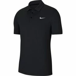 Men's Nike Polo -Workout Clothes Sales Store 3820449 Black White
